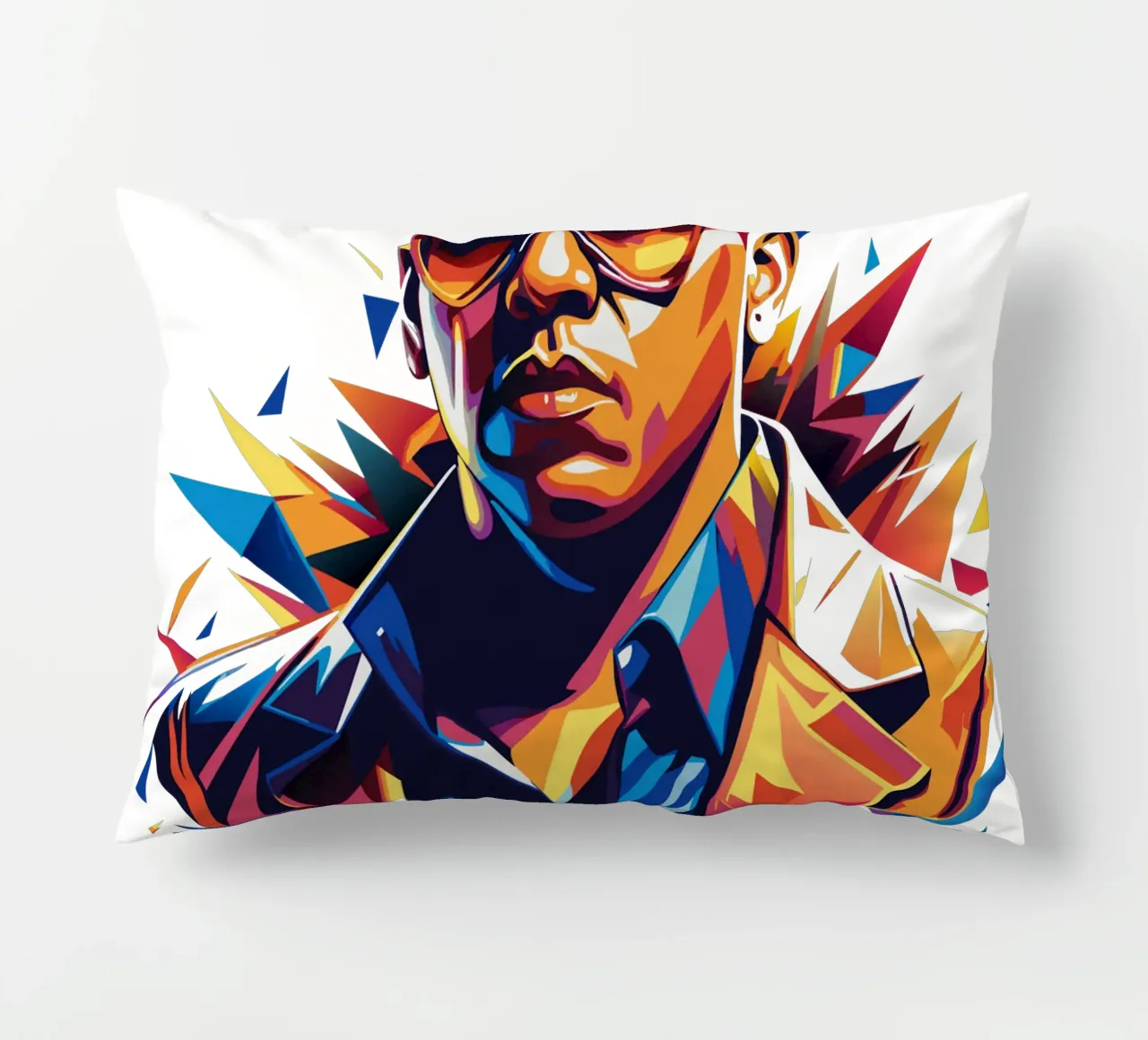 Daddy Yanke Portrait in WPAP Pop Art cuscino da vectorartnesia