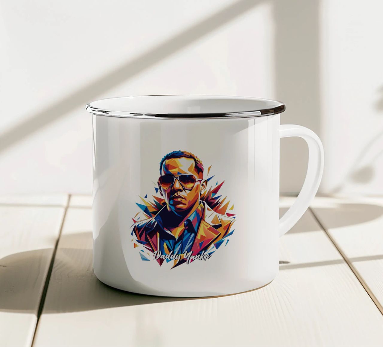 Daddy Yanke Portrait in WPAP Pop Art tazza in smalto da vectorartnesia