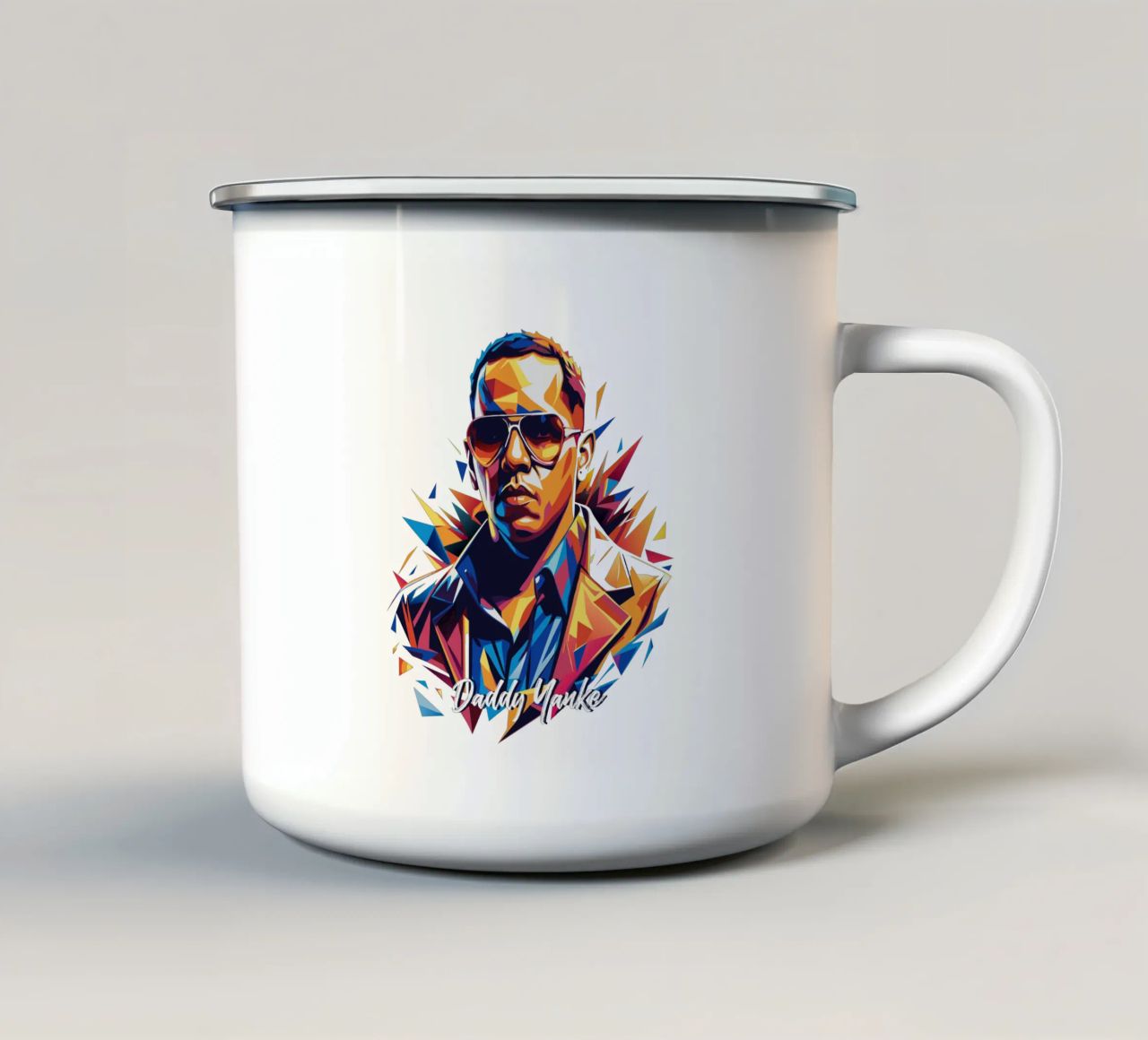 Daddy Yanke Portrait in WPAP Pop Art tazza in smalto da vectorartnesia