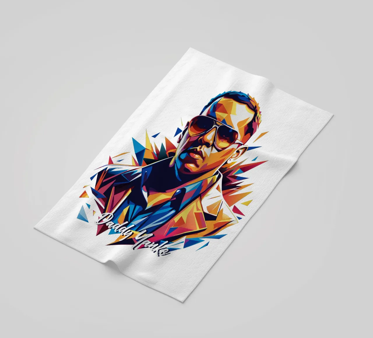 Daddy Yanke Portrait in WPAP Pop Art toalla de playa de vectorartnesia