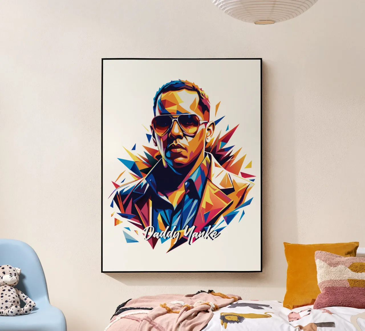 Daddy Yanke Portrait in WPAP Pop Art plexiglass da vectorartnesia