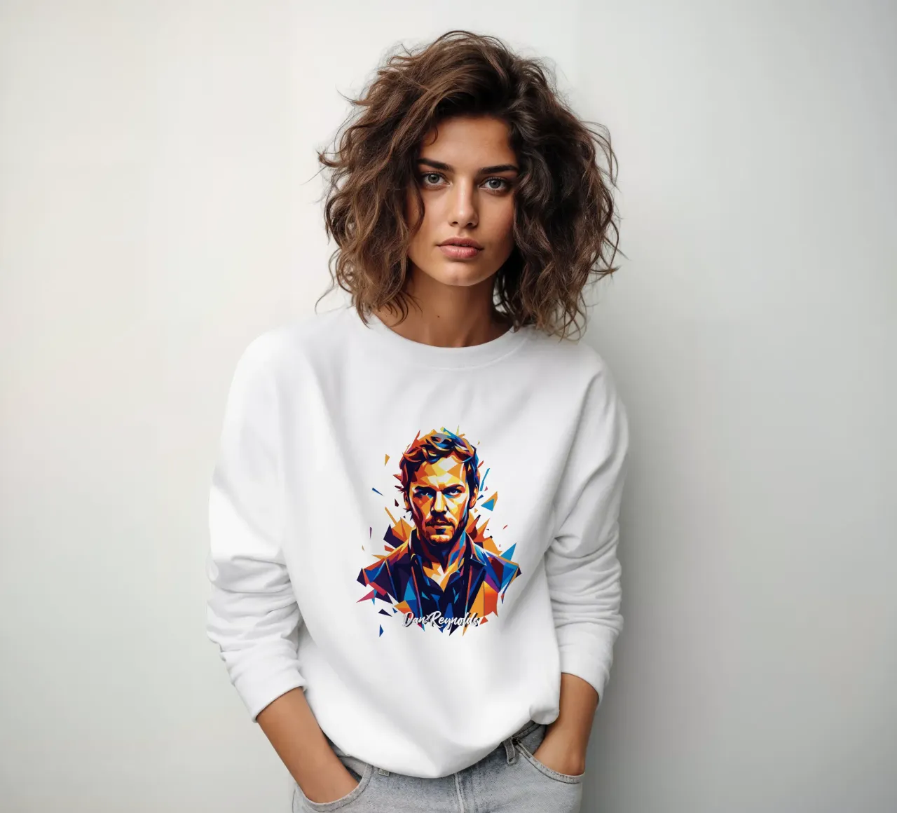 Dan Reynolds Portrait in WPAP Pop Art felpa da vectorartnesia