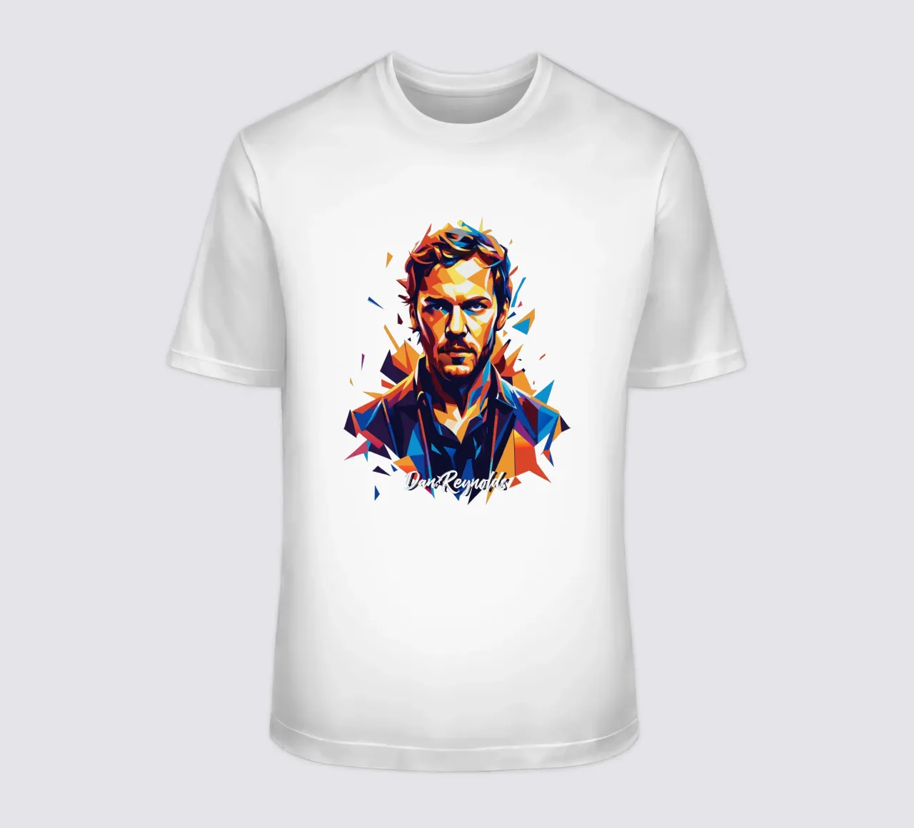 Dan Reynolds Portrait in WPAP Pop Art t-shirt da vectorartnesia