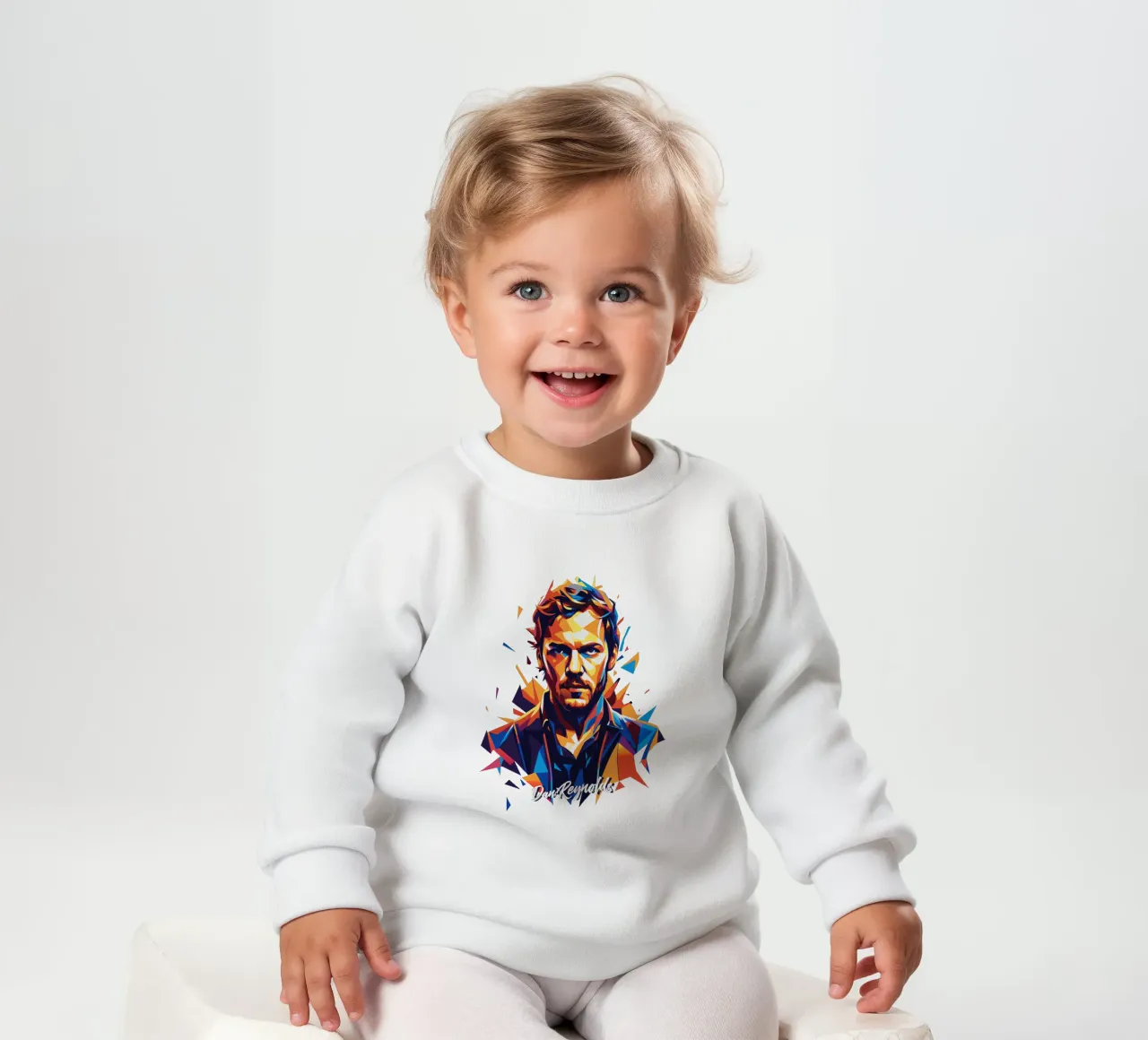 Dan Reynolds Portrait in WPAP Pop Art felpa neonato da vectorartnesia