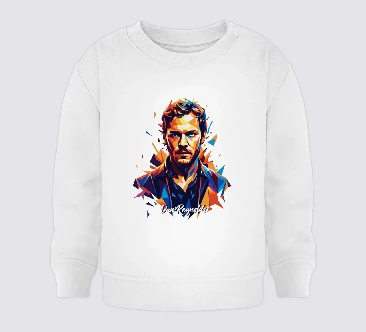 Dan Reynolds Portrait in WPAP Pop Art felpa neonato da vectorartnesia