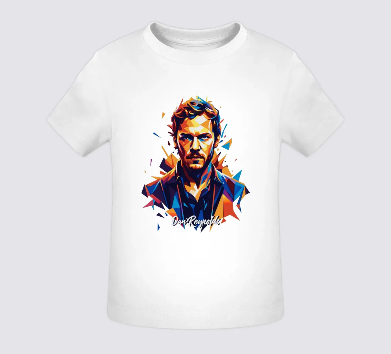 Dan Reynolds Portrait in WPAP Pop Art maglietta neonato da vectorartnesia
