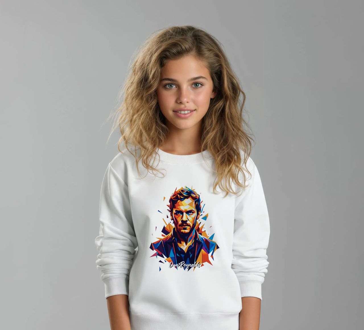 Dan Reynolds Portrait in WPAP Pop Art felpa bambino da vectorartnesia