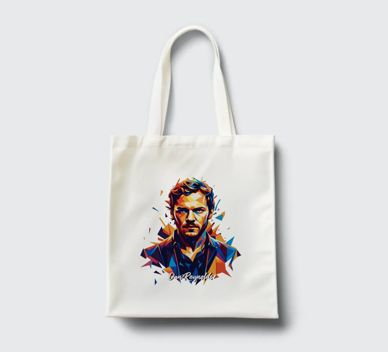 Dan Reynolds Portrait in WPAP Pop Art borsa in juta da vectorartnesia