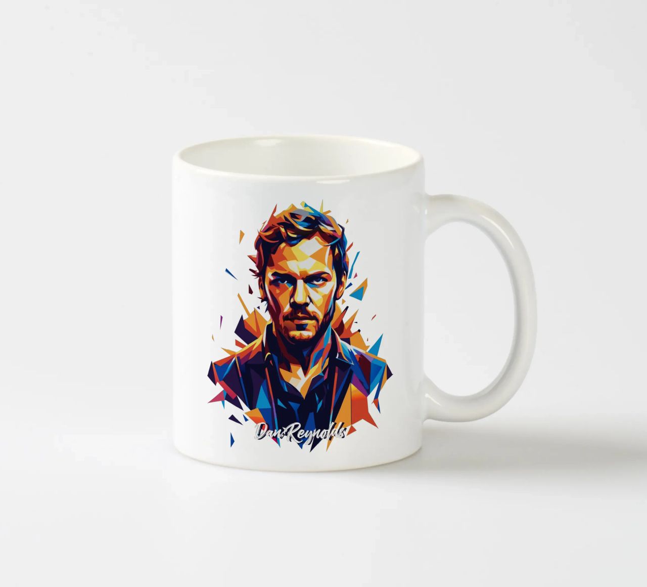 Dan Reynolds Portrait in WPAP Pop Art tazza in ceramica da vectorartnesia