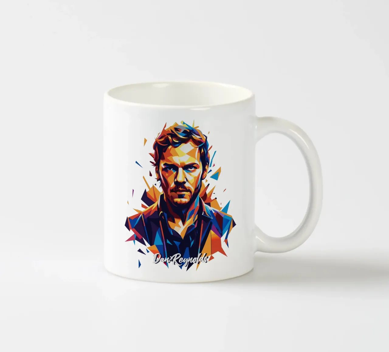 Dan Reynolds Portrait in WPAP Pop Art tazza in ceramica da vectorartnesia