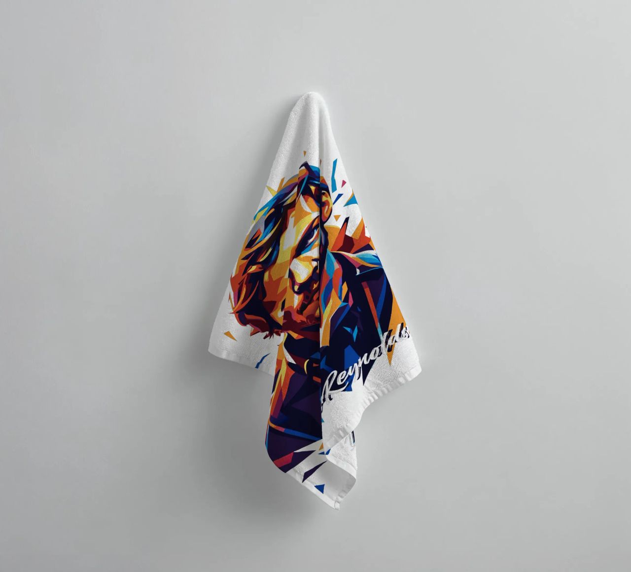 Dan Reynolds Portrait in WPAP Pop Art asciugamano da bagno da vectorartnesia
