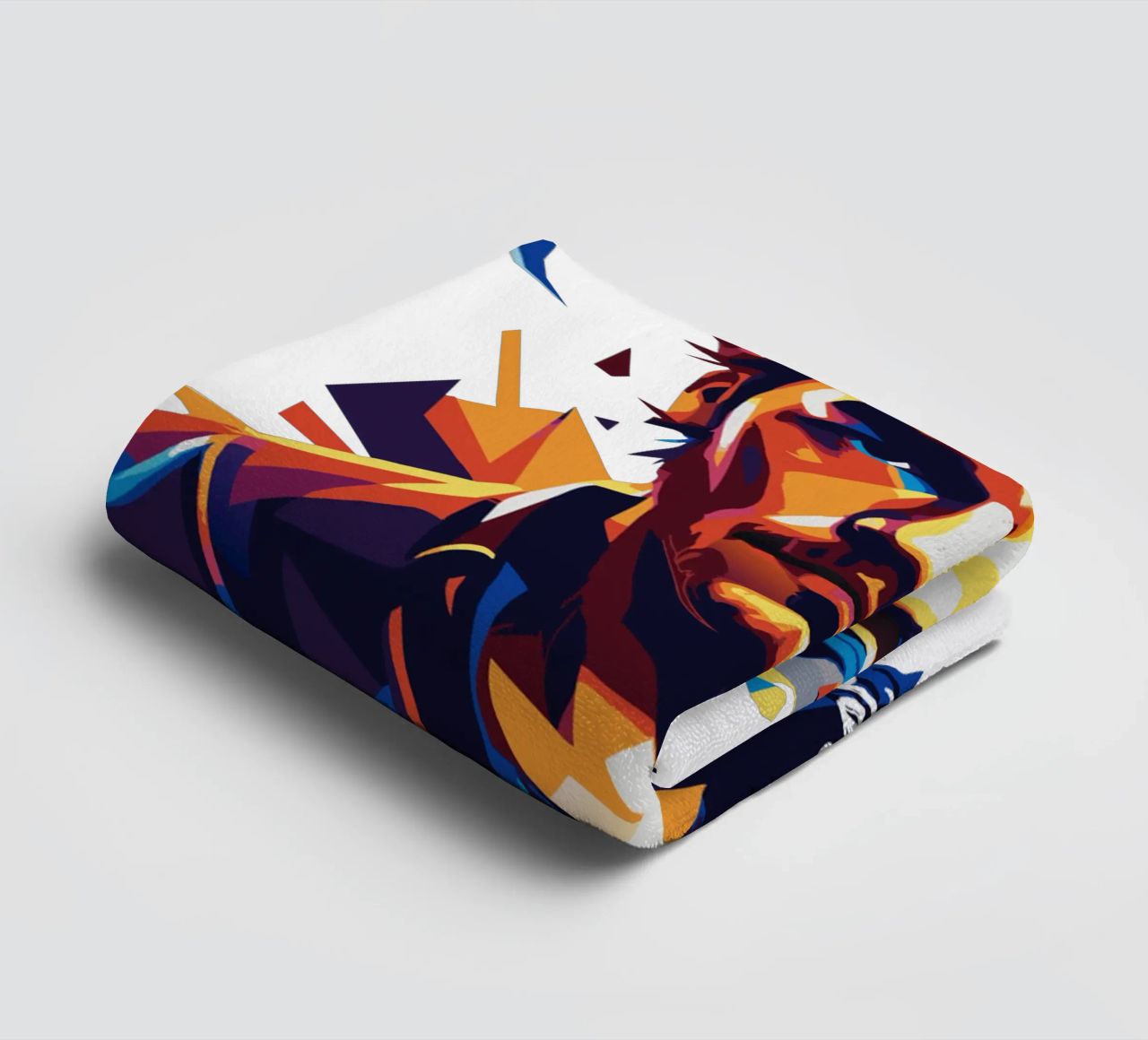 Dan Reynolds Portrait in WPAP Pop Art asciugamano da bagno da vectorartnesia