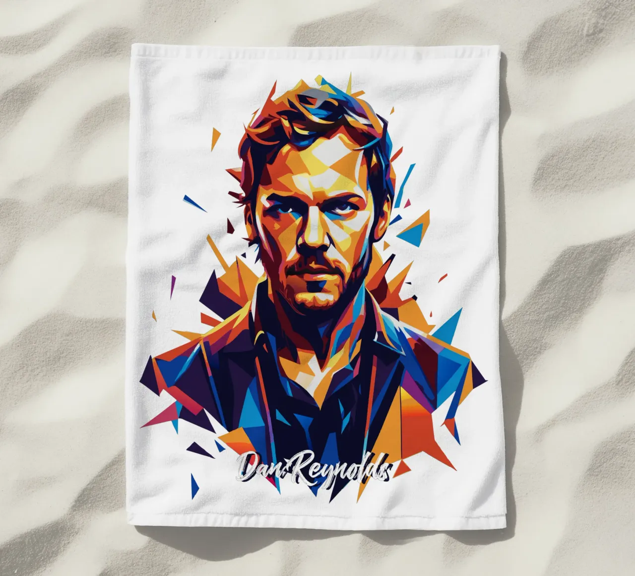 Dan Reynolds Portrait in WPAP Pop Art telo mare da vectorartnesia