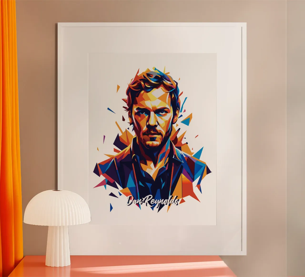 Dan Reynolds Portrait in WPAP Pop Art poster da vectorartnesia