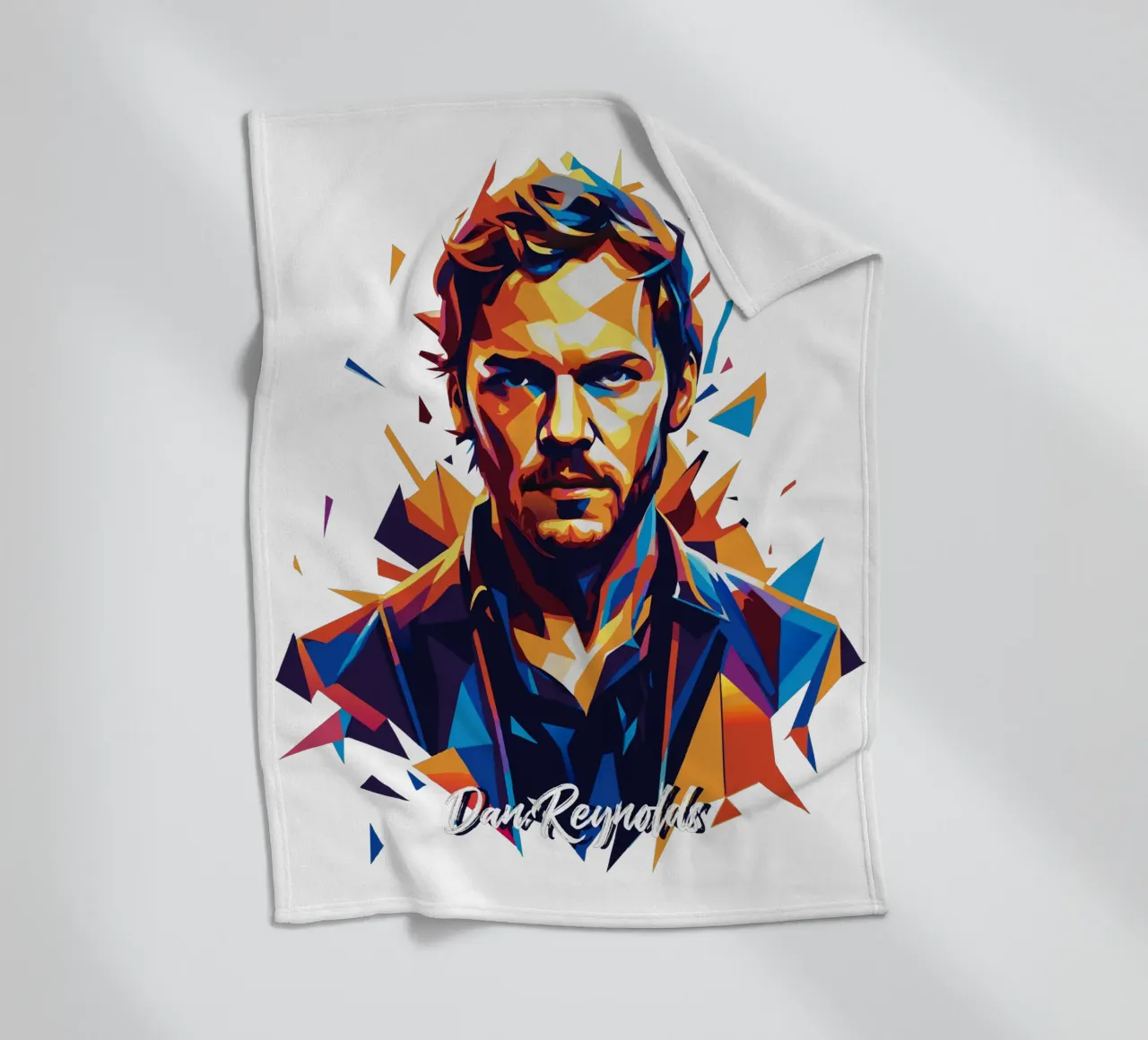 Dan Reynolds Portrait in WPAP Pop Art coperta in pile da vectorartnesia