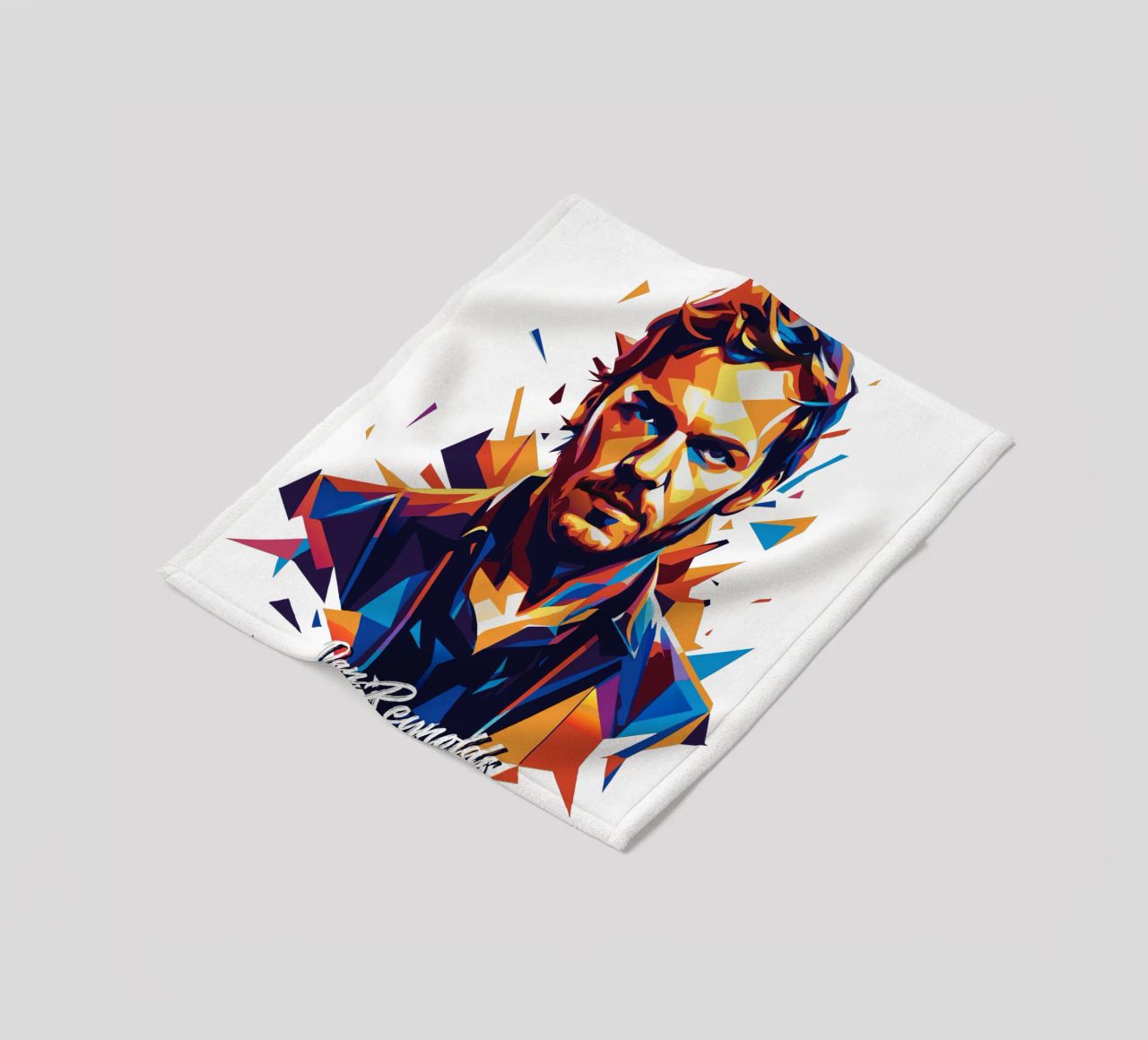 Dan Reynolds Portrait in WPAP Pop Art coperta in pile da vectorartnesia