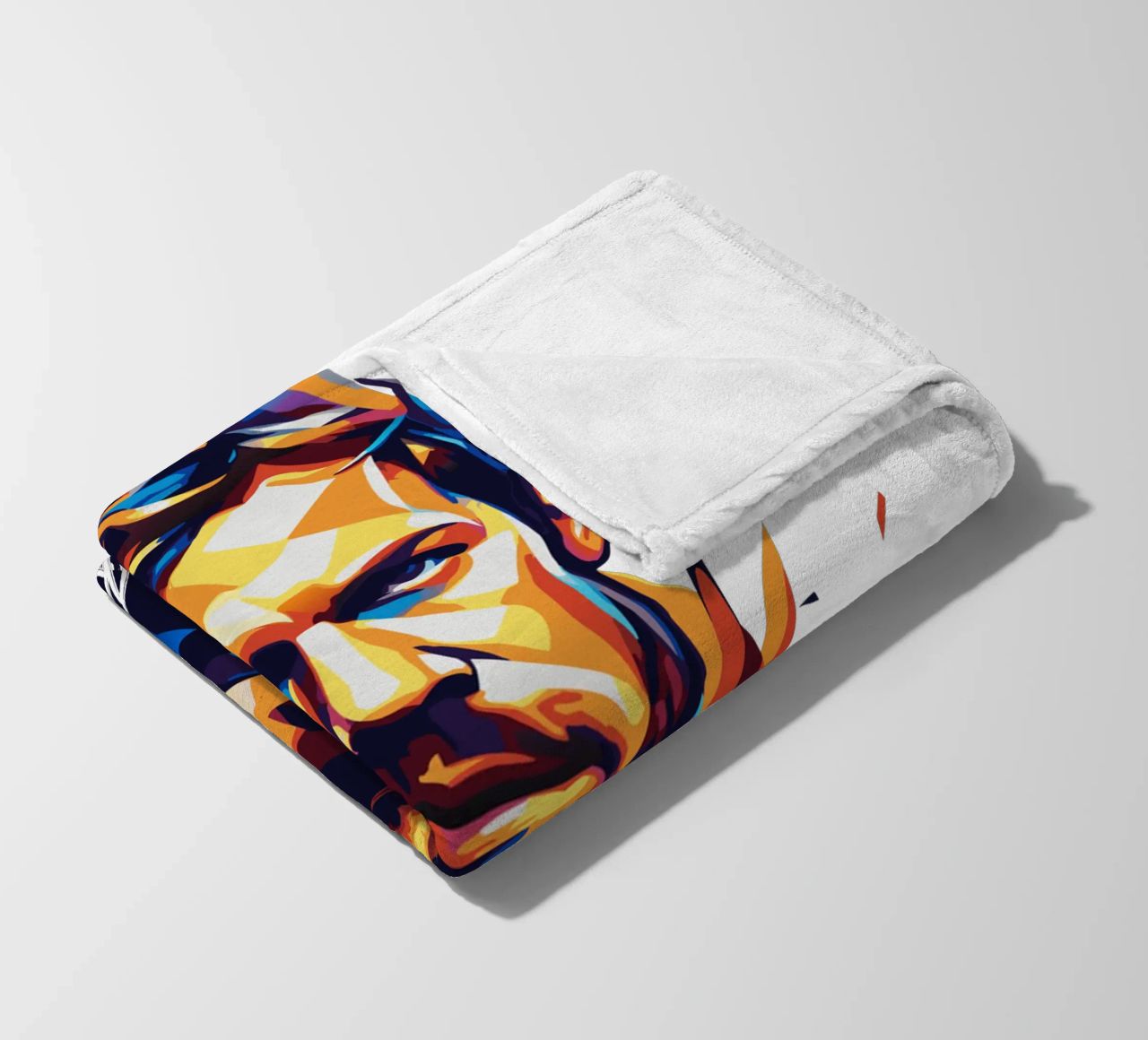 Dan Reynolds Portrait in WPAP Pop Art coperta in pile da vectorartnesia