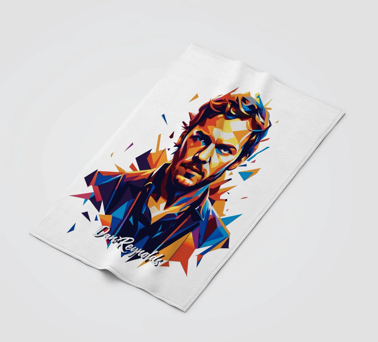 Dan Reynolds Portrait in WPAP Pop Art coperta in pile da vectorartnesia
