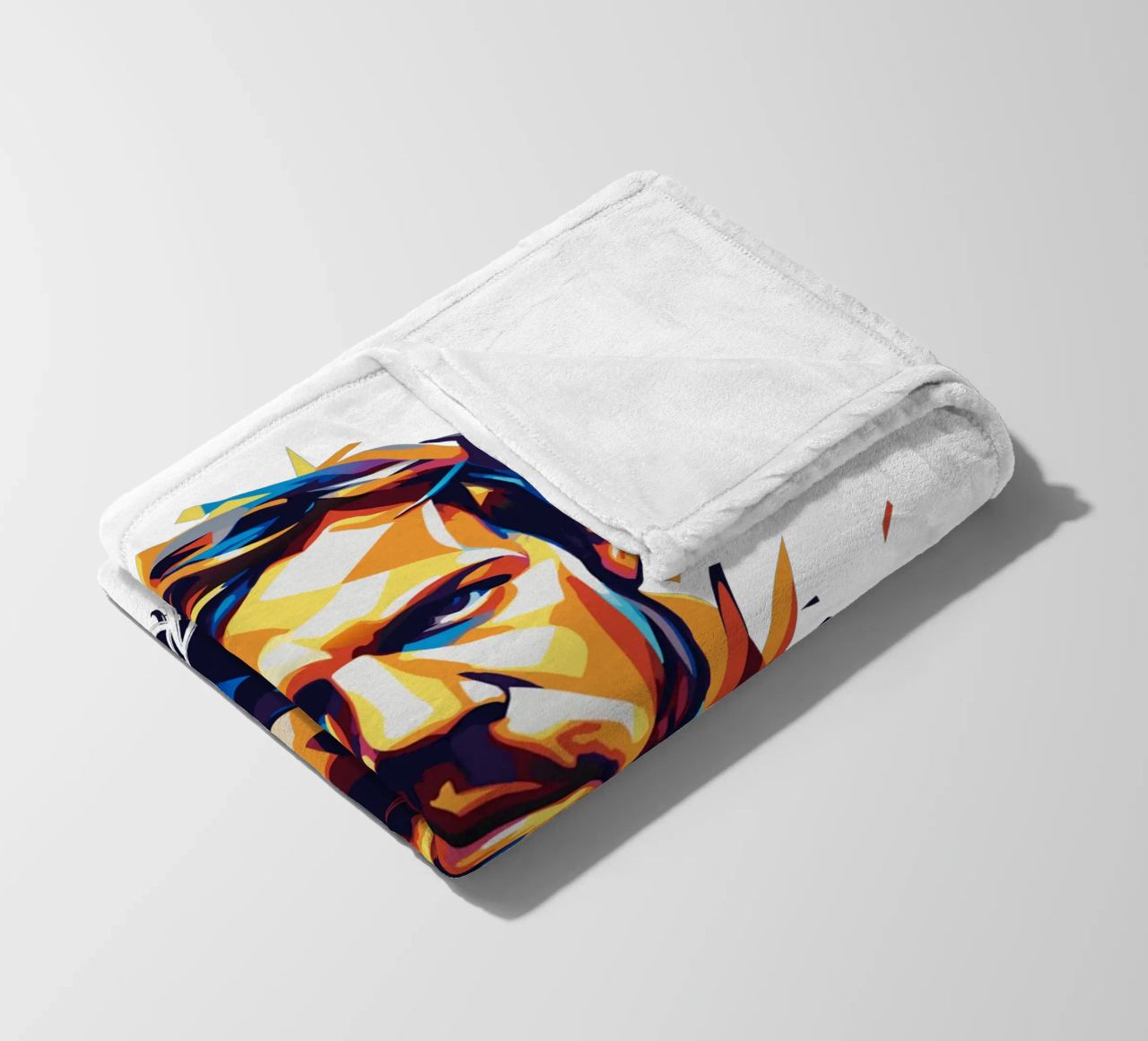 Dan Reynolds Portrait in WPAP Pop Art coperta in pile da vectorartnesia