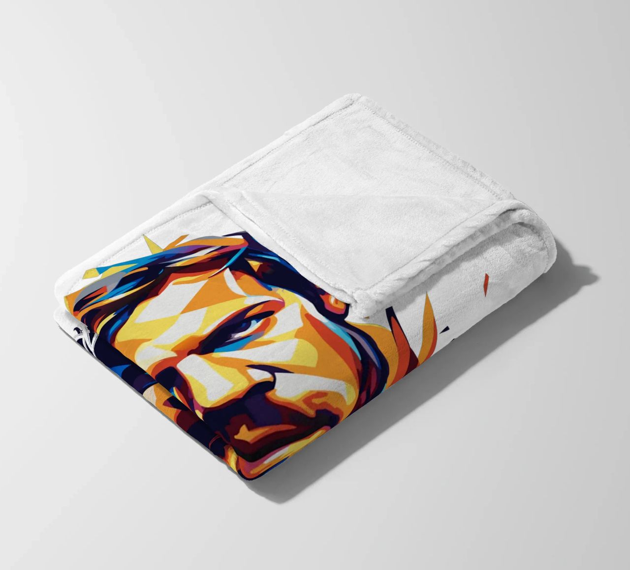 Dan Reynolds Portrait in WPAP Pop Art coperta in pile da vectorartnesia