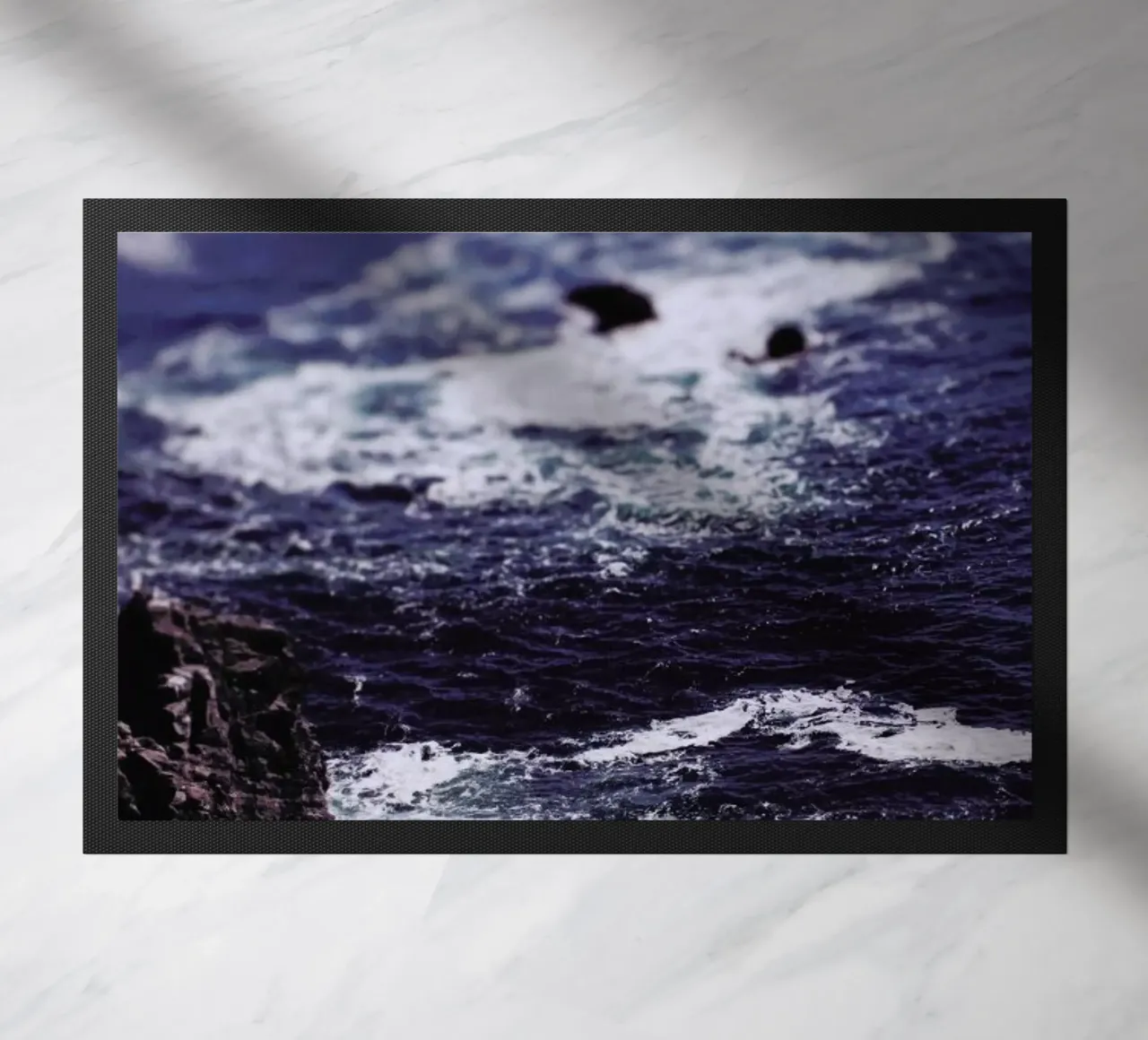 Blue Ocean doormat by Leah Flores