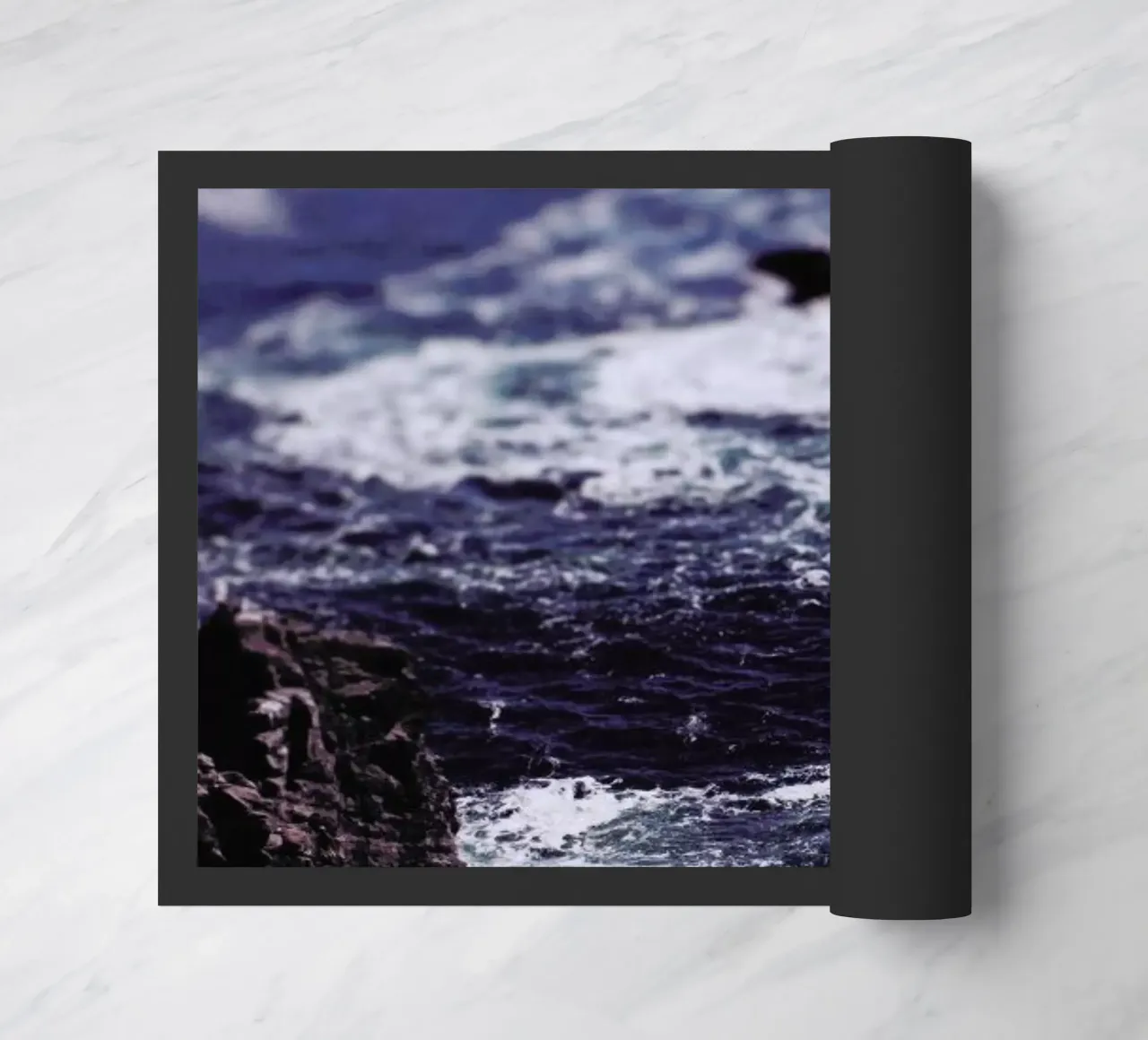 Blue Ocean doormat by Leah Flores