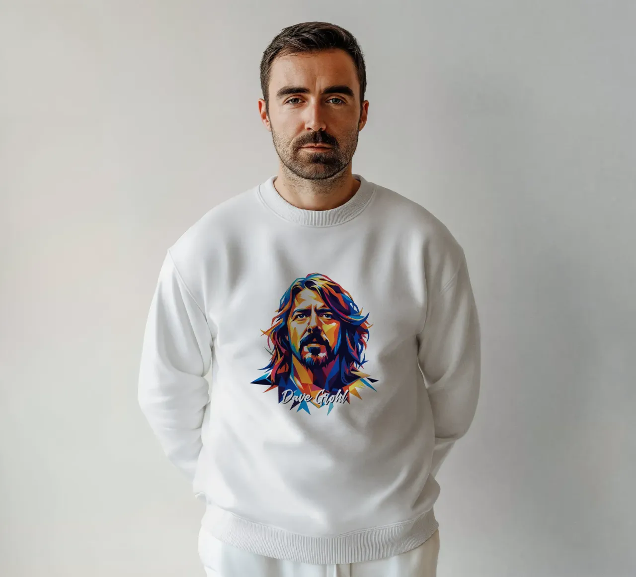 Dave Grohl Portrait in WPAP Pop Art felpa da vectorartnesia