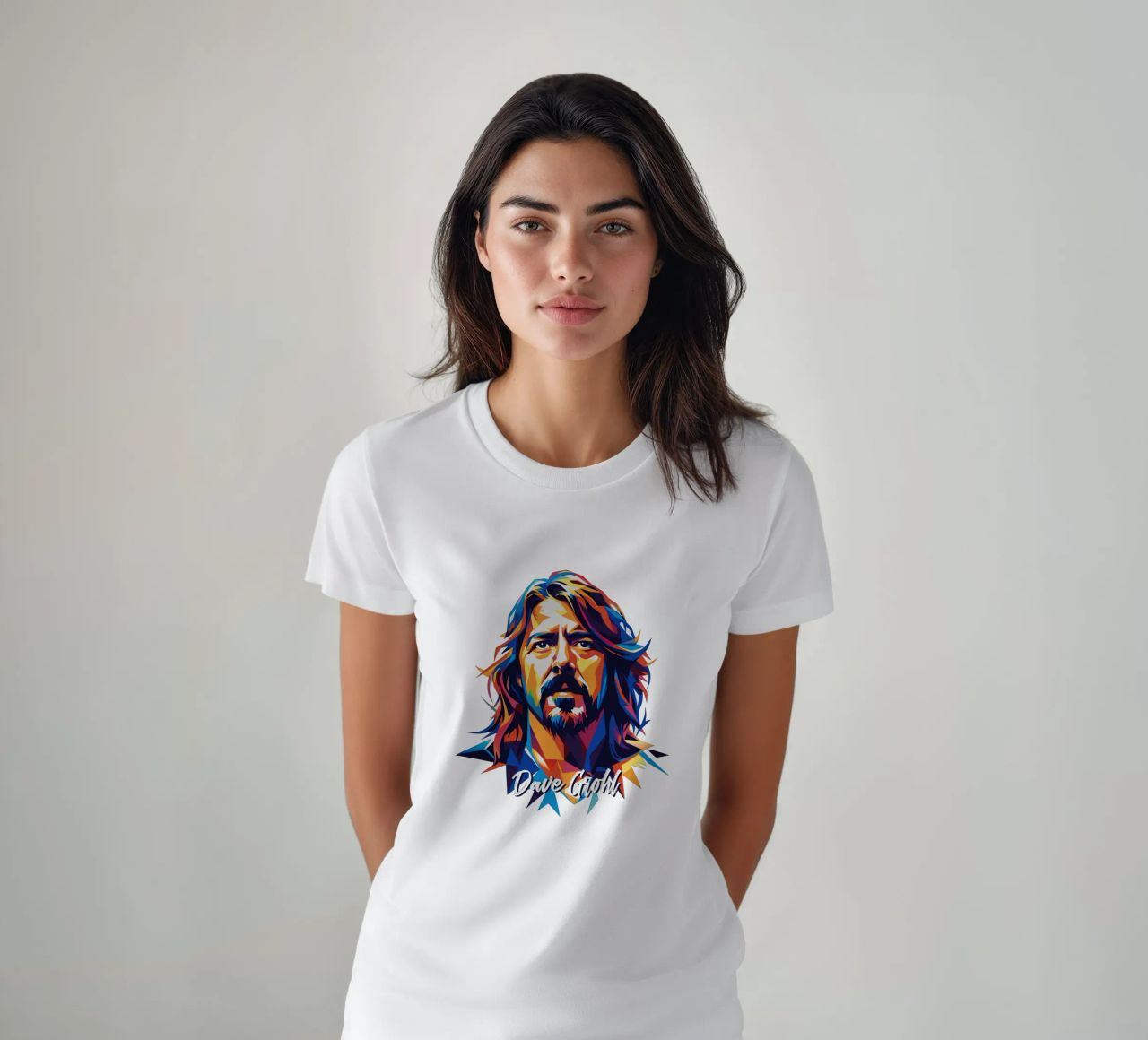 Dave Grohl Portrait in WPAP Pop Art t-shirt da vectorartnesia