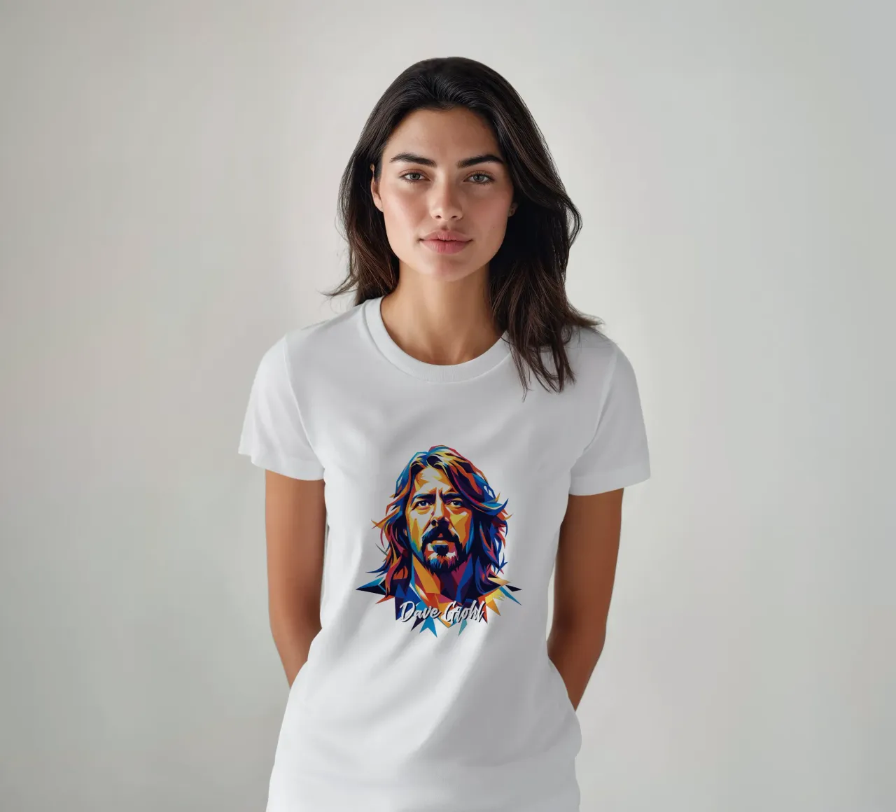 Dave Grohl Portrait in WPAP Pop Art t-shirt da vectorartnesia
