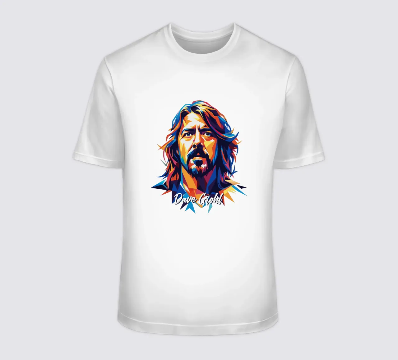 Dave Grohl Portrait in WPAP Pop Art t-shirt da vectorartnesia
