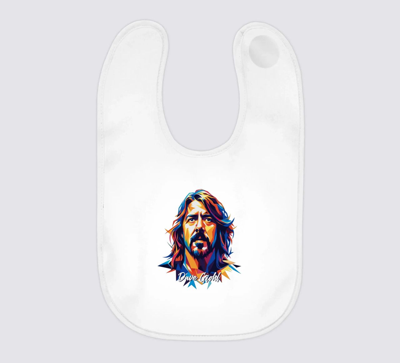 Dave Grohl Portrait in WPAP Pop Art bavaglino da vectorartnesia