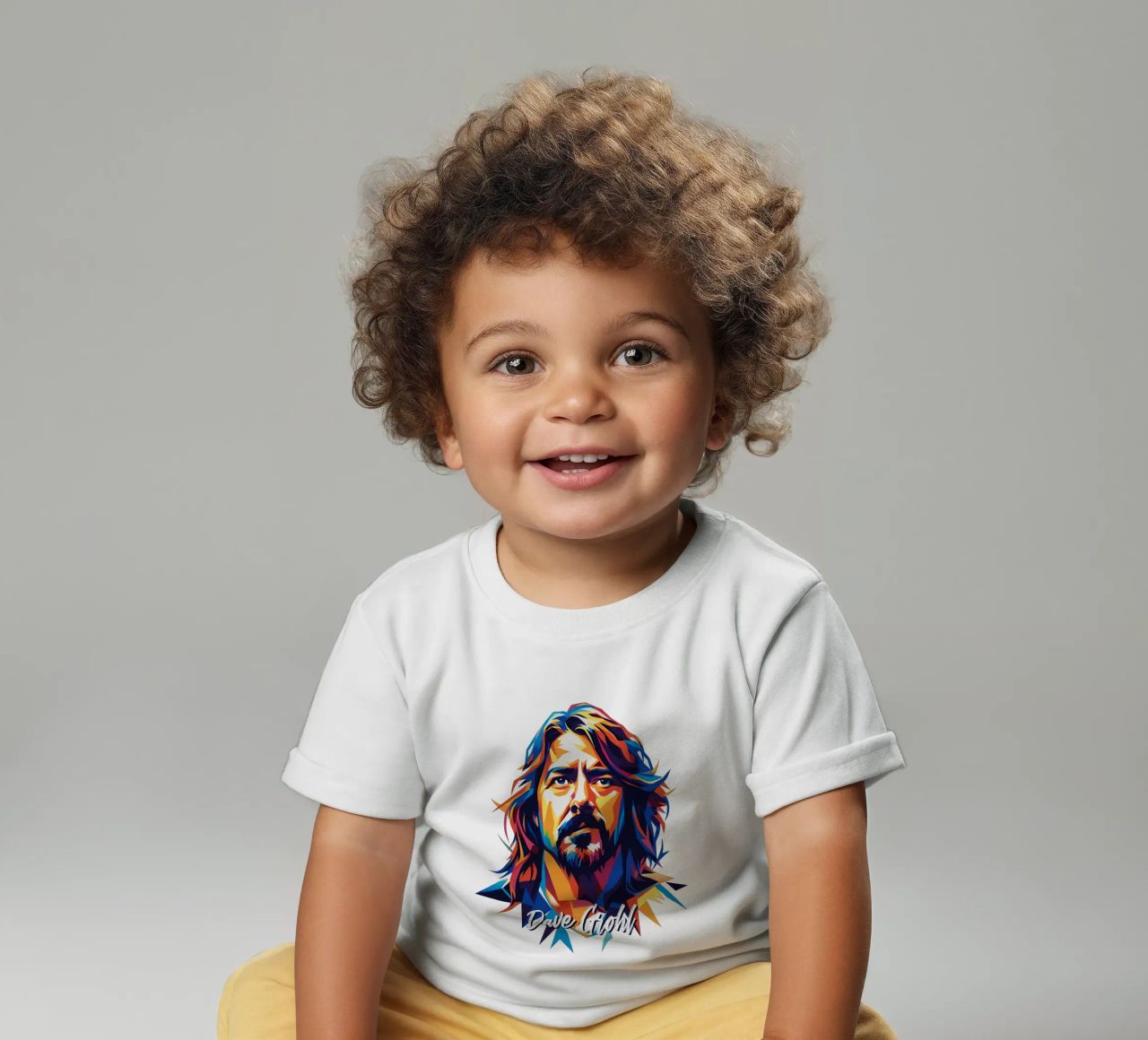 Dave Grohl Portrait in WPAP Pop Art maglietta neonato da vectorartnesia