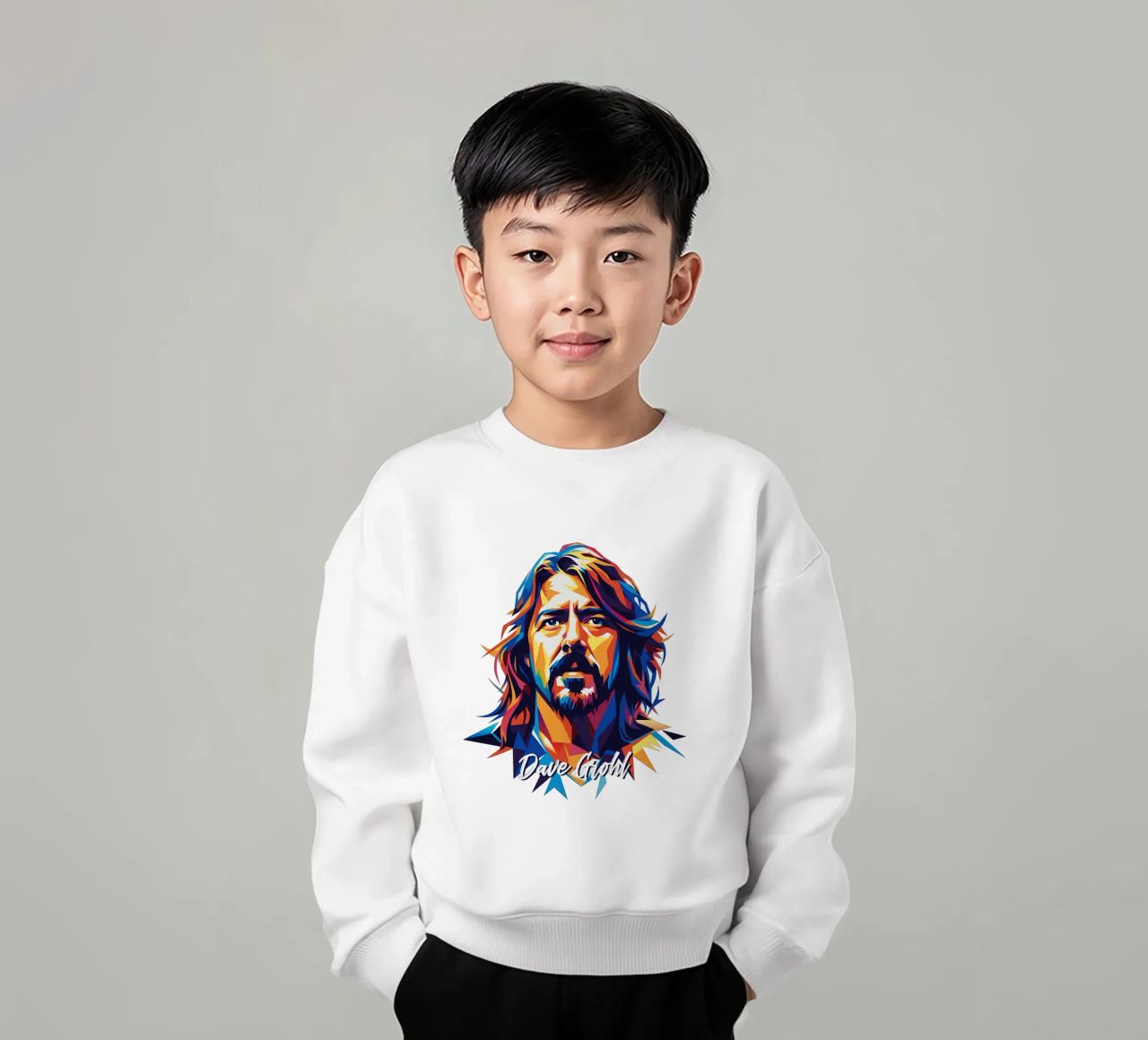 Dave Grohl Portrait in WPAP Pop Art felpa bambino da vectorartnesia