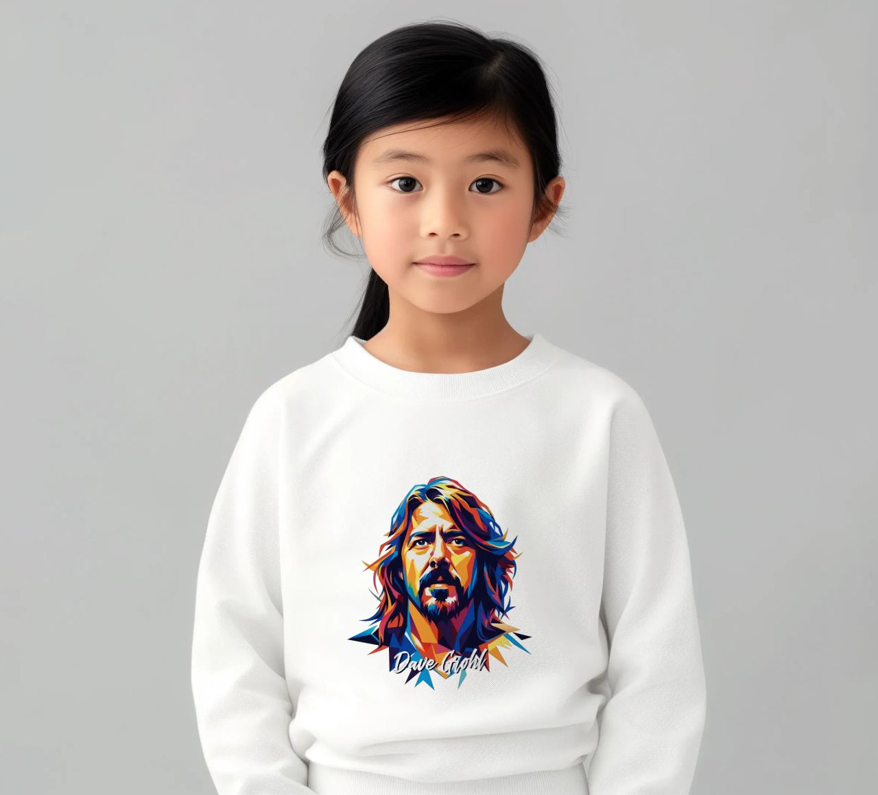 Dave Grohl Portrait in WPAP Pop Art felpa bambino da vectorartnesia