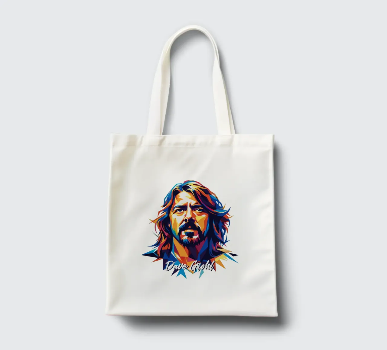 Dave Grohl Portrait in WPAP Pop Art borsa in juta da vectorartnesia