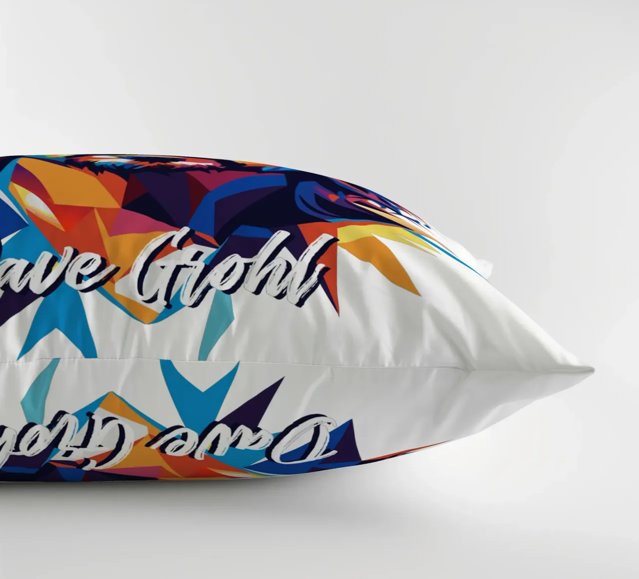 Dave Grohl Portrait in WPAP Pop Art cuscino da vectorartnesia