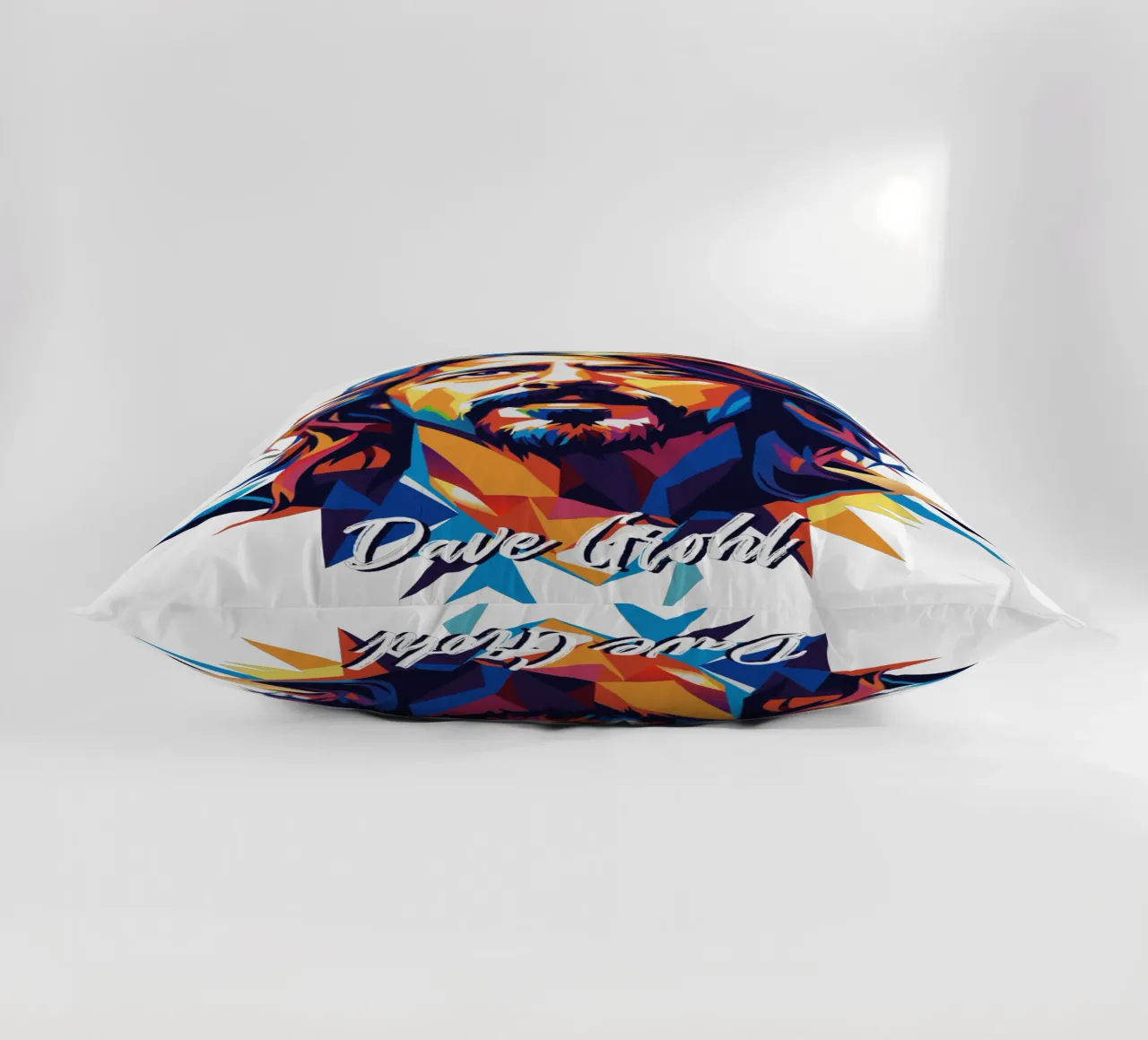 Dave Grohl Portrait in WPAP Pop Art cuscino da vectorartnesia