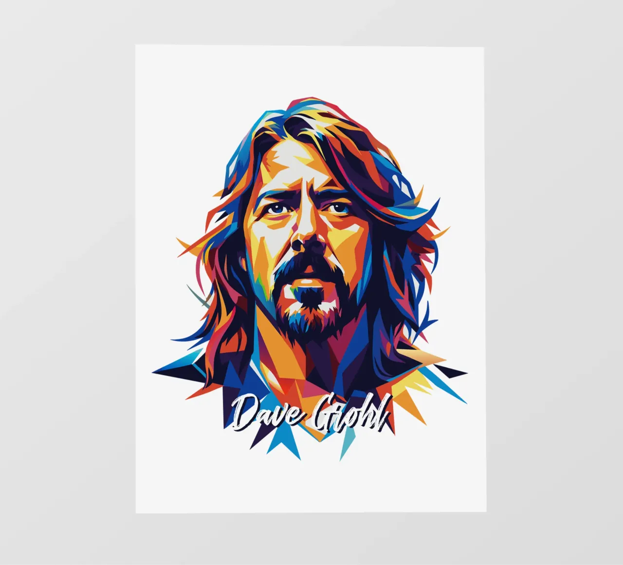 Dave Grohl Portrait in WPAP Pop Art lonas publicitarias de vectorartnesia