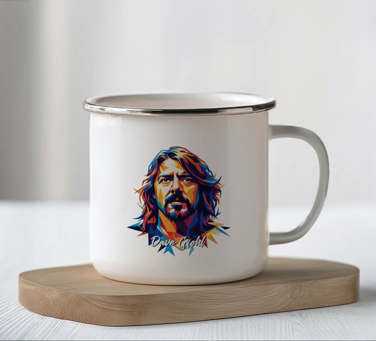 Dave Grohl Portrait in WPAP Pop Art tazza in smalto da vectorartnesia