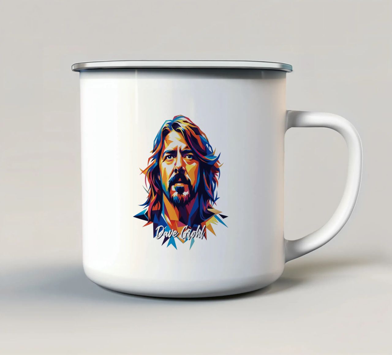 Dave Grohl Portrait in WPAP Pop Art tazza in smalto da vectorartnesia