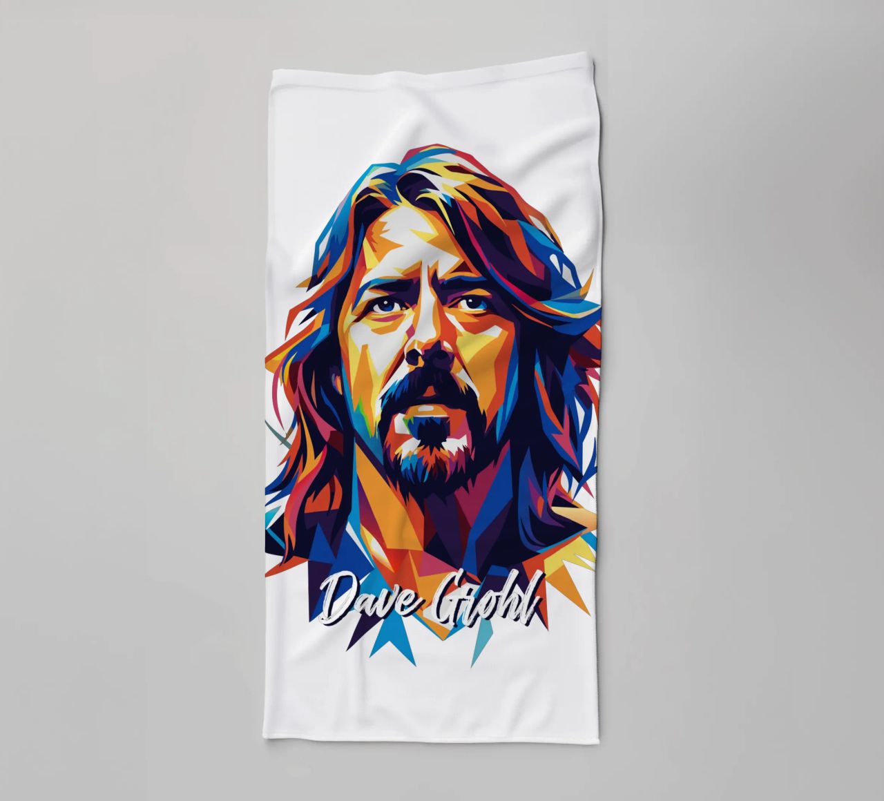 Dave Grohl Portrait in WPAP Pop Art asciugamano da bagno da vectorartnesia