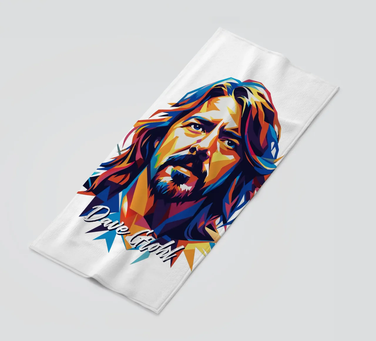 Dave Grohl Portrait in WPAP Pop Art telo mare da vectorartnesia