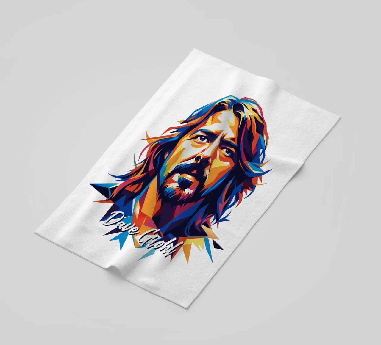Dave Grohl Portrait in WPAP Pop Art telo mare da vectorartnesia