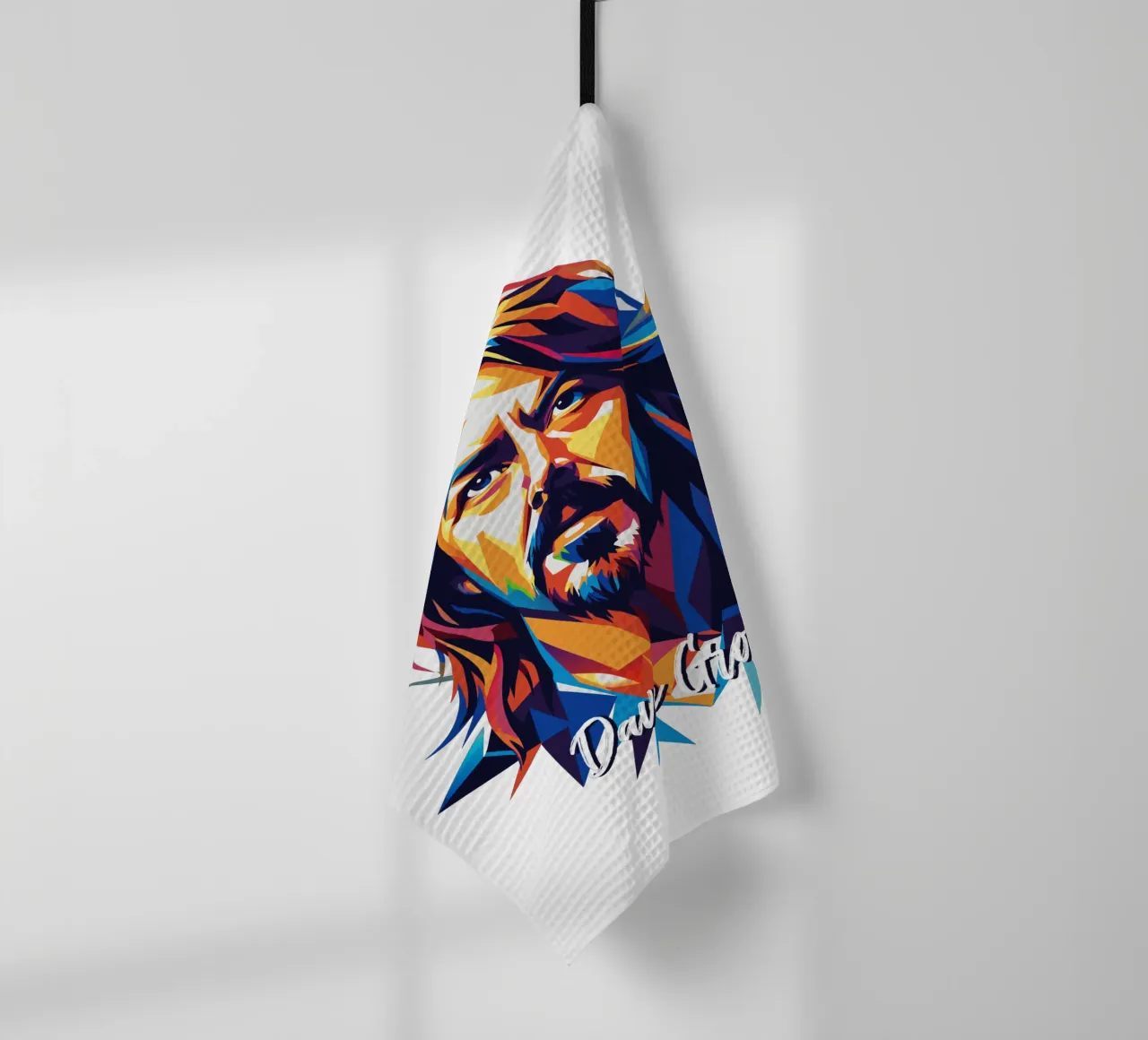 Dave Grohl Portrait in WPAP Pop Art torchon de vectorartnesia