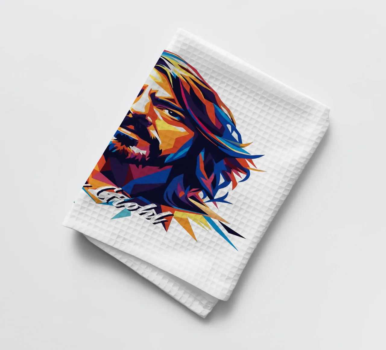 Dave Grohl Portrait in WPAP Pop Art torchon de vectorartnesia