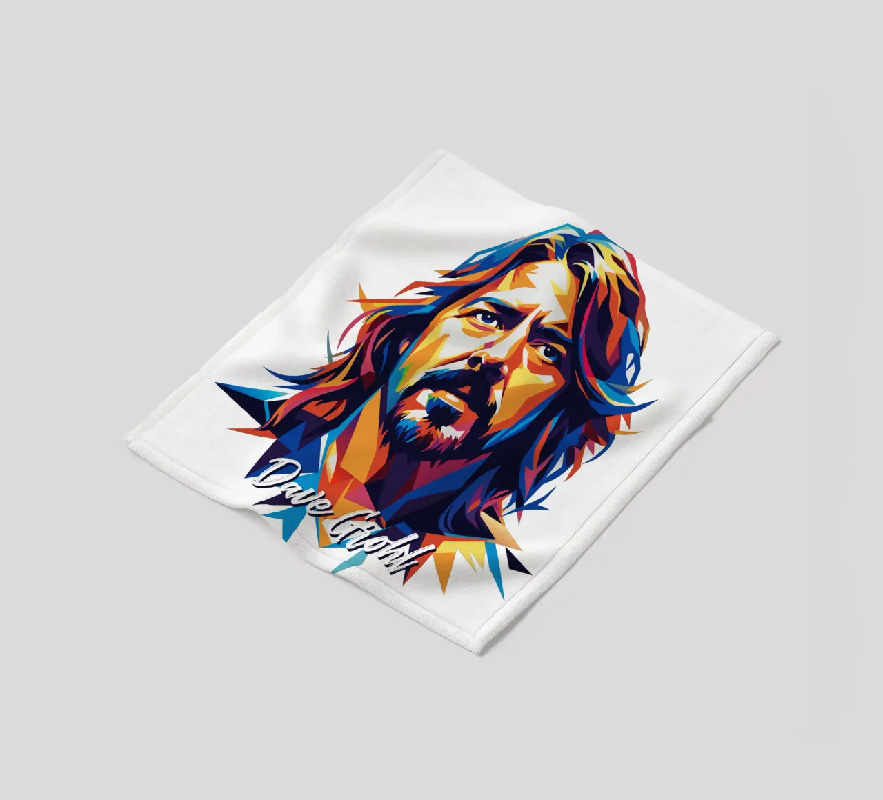 Dave Grohl Portrait in WPAP Pop Art coperta in pile da vectorartnesia