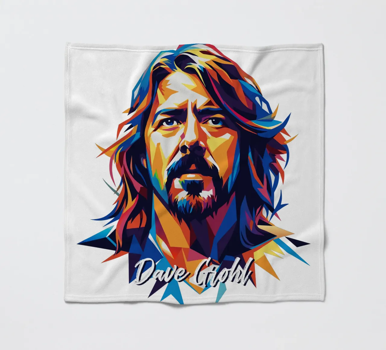 Dave Grohl Portrait in WPAP Pop Art coperta in pile da vectorartnesia