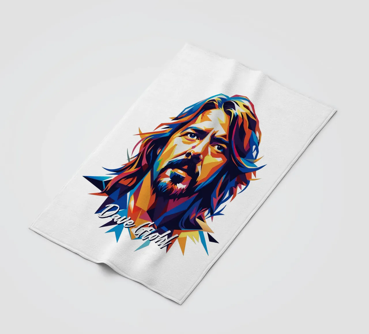 Dave Grohl Portrait in WPAP Pop Art coperta in pile da vectorartnesia