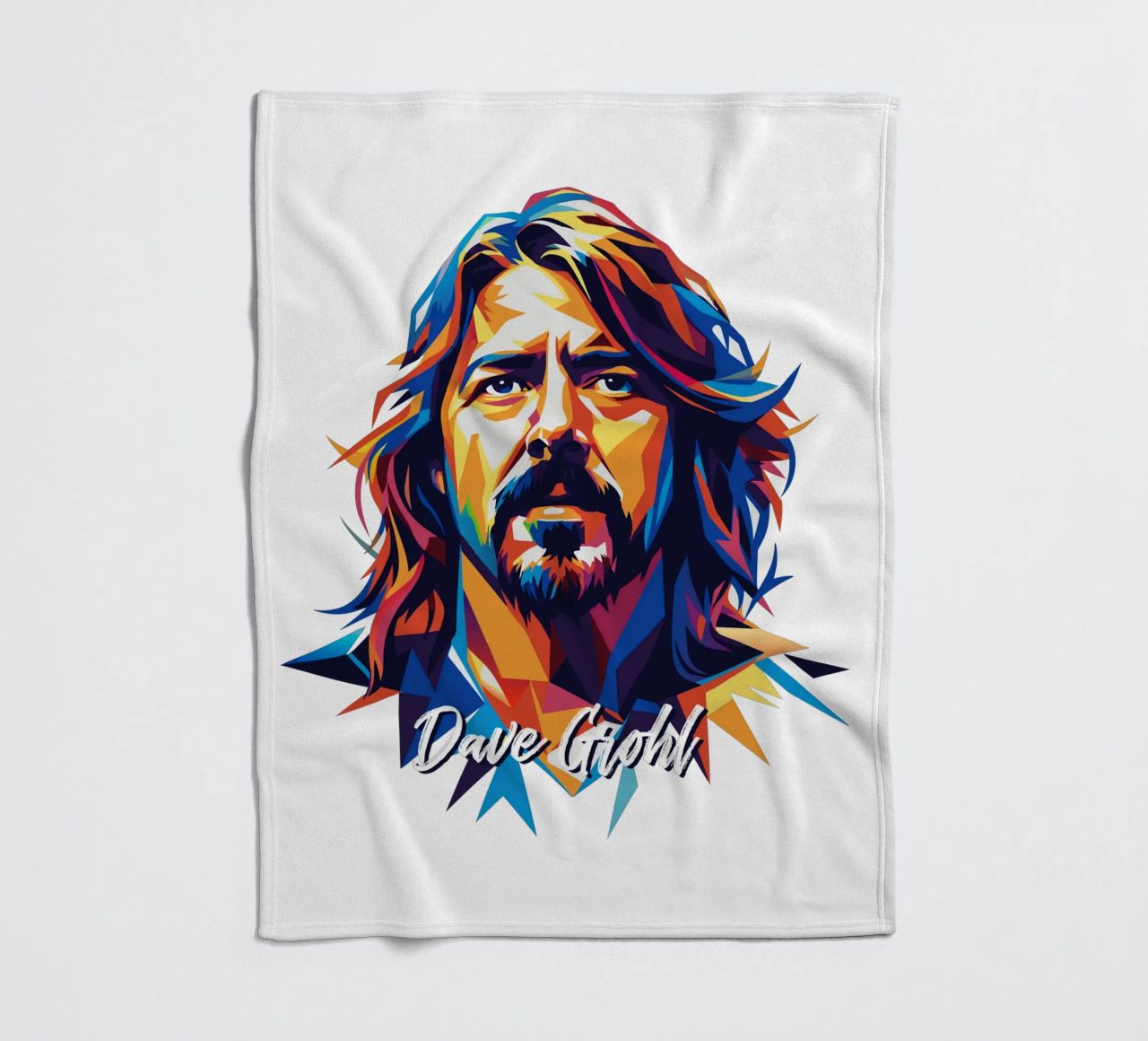 Dave Grohl Portrait in WPAP Pop Art coperta in pile da vectorartnesia