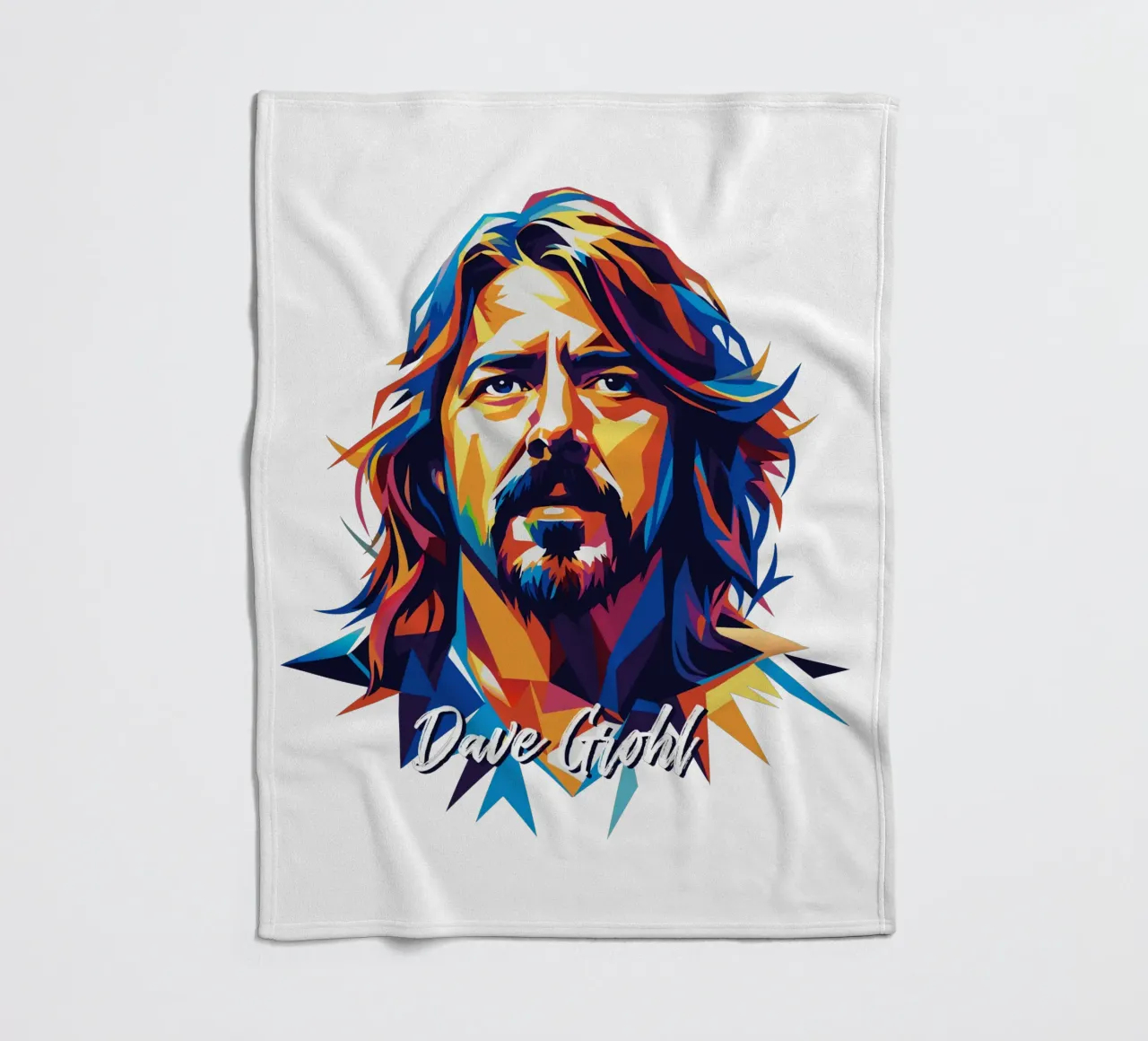 Dave Grohl Portrait in WPAP Pop Art coperta in pile da vectorartnesia